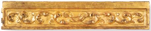 Fragmento de altar en madera tallada y dorada, España S. XVII.
