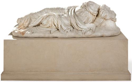 Gran escultura de mármol blanco