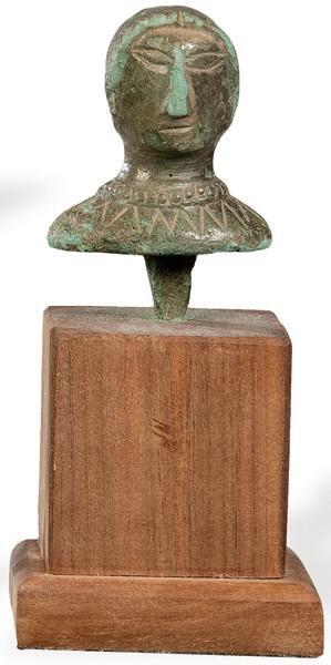 Busto de Bárbaro romano en bronce SS. I-II
