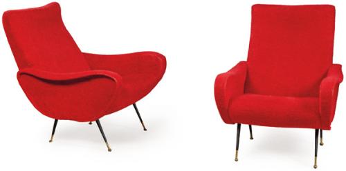 Pareja de butacas estilo Lady siguiendo modelo de Marco Zanuso