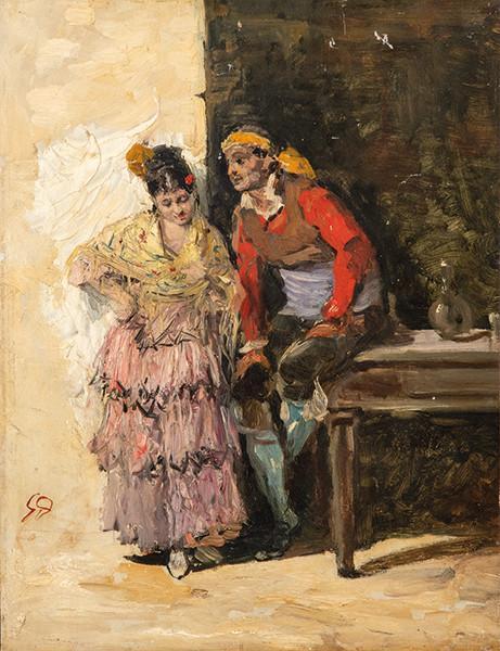  ESCUELA ESPAÑOLA S. XIX - El cortejo