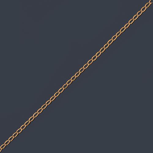 Leontina con eslabones ovalados en montura de oro rosa de 18K.