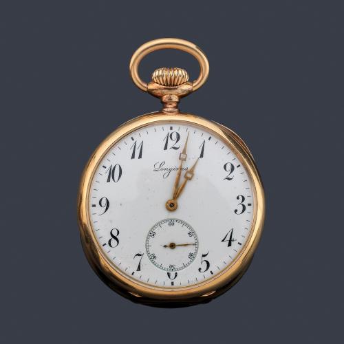 LONGINES, reloj lepin en oro amarillo de 18 K.