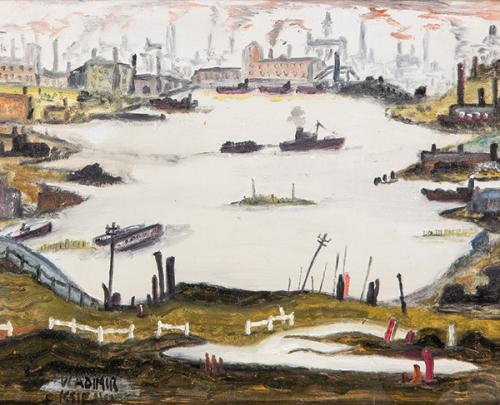 VLADIMIR KSIESKI - Bañistas y puerto