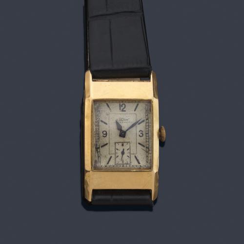 VULCAIN Chronometre Tank Art Decó, años 30. Con estuche y garantía original.