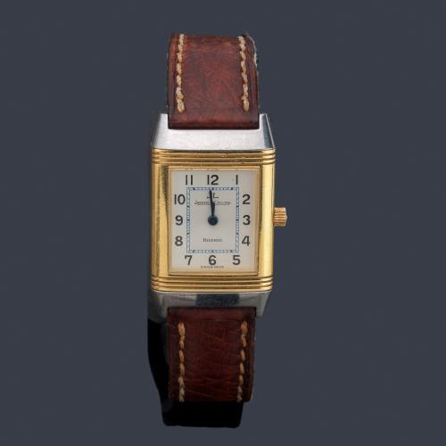 JAEGER LE COULTRE Reverso ref. 260.5.08 de señora con caja en acero y oro de 18 K.