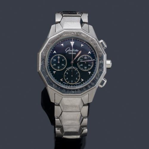  GLASHÜTTE Original  Cronógrafo ref. 1543 de caballero con caja y brazalete en acero. Con estuche y documentación.