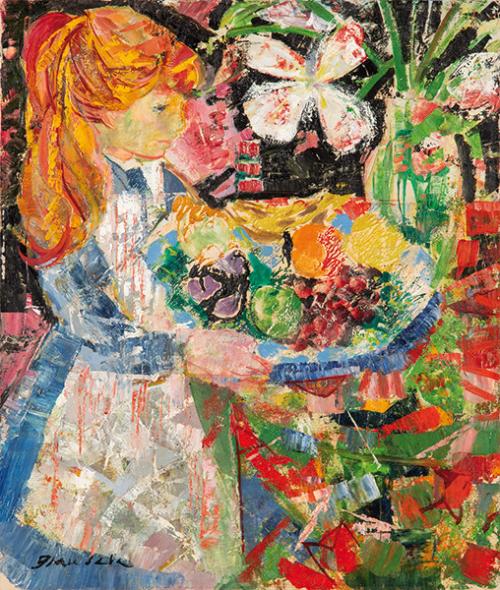 EMILIO GRAU SALA - Fillette  au fruits