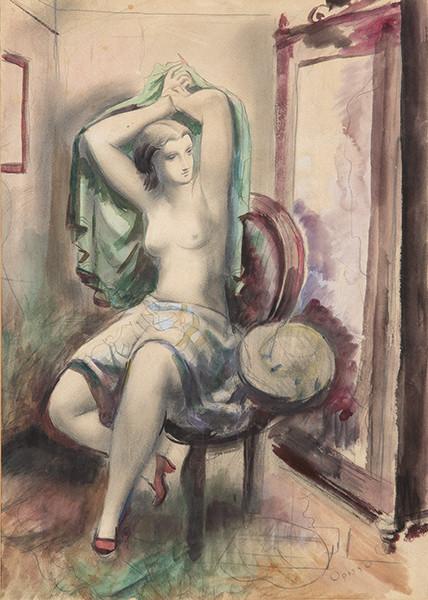 ALFREDO OPISSO - Desnudo sentado