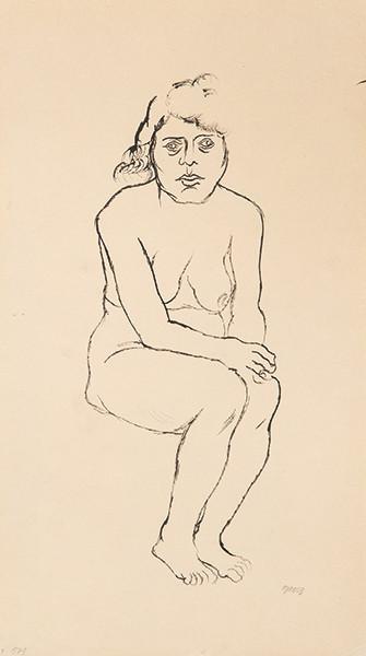 GEORGE GROSZ - Desnudo sentado