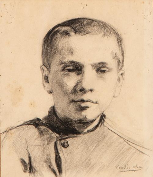 CECILIO PLA Y GALLARDO - Retrato de niño