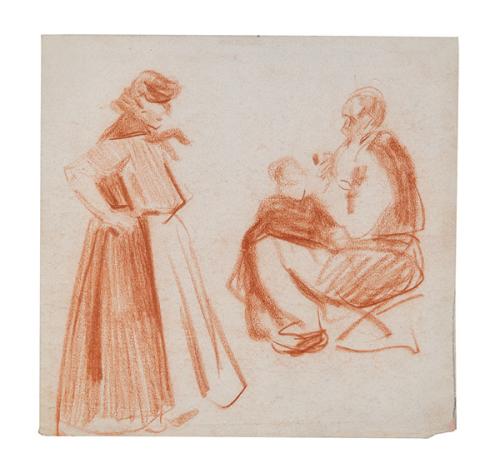  ESCUELA ESPAÑOLA S. XIX - Maternidad y abuela