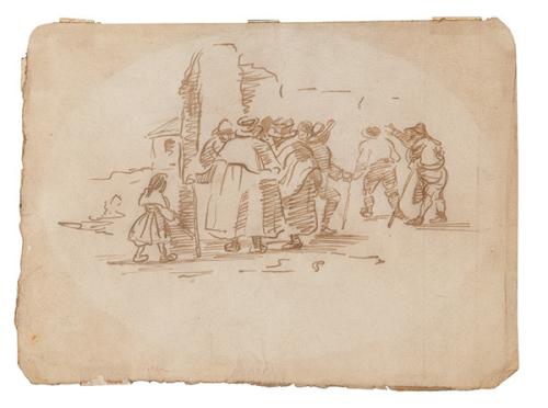  ATRIBUIDOA ALEONARDO ALENZA - Reunión en el pueblo