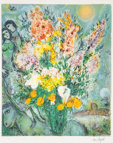 MARC CHAGALL - Bouquet multicolor