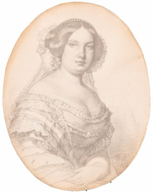 FEDERICO DE MADRAZO Y KUNTZ - Retrato de Isabel II