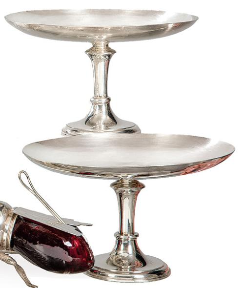  Pareja de centros de mesa de metal plateado de WMF Professional "Hotel".