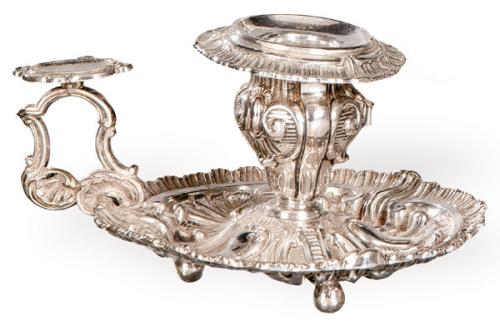 Palmatoria de plata francesa punzonada de Jean Francois Veyrat, h. 1931-1840.