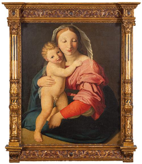 COPIA DE RAFAEL URBINO S. XIX - Virgen con el Niño