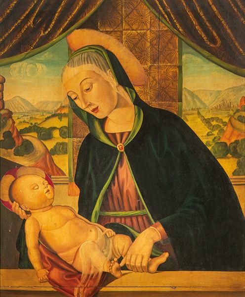  COPIA DE PIETRO PERUGINO S. XIX-XX - Virgen con niño