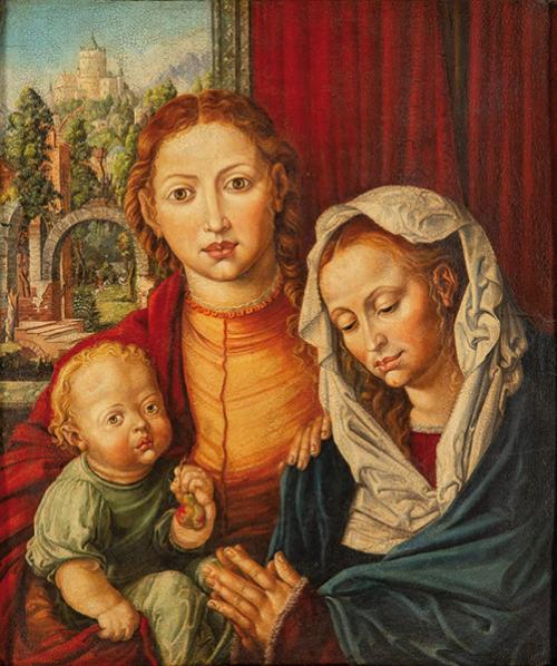 SIGUIENDO A ALBERTO DURERO S. XIX - La Virgen con el Niño y Santa Ana