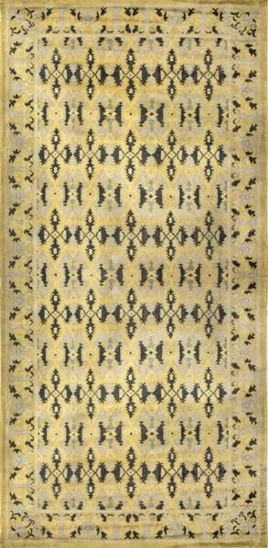 Gran alfombra española en lana de Miguel Stuyck tipo Cuenca, firmada y fechada en Madrid 1941