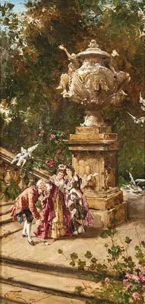  FRANCISCO MOLES - Escena galante