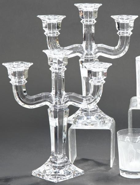 Pareja de candelabros de cristal de Rosenthal para Versace modelo Medusa Lumiére.