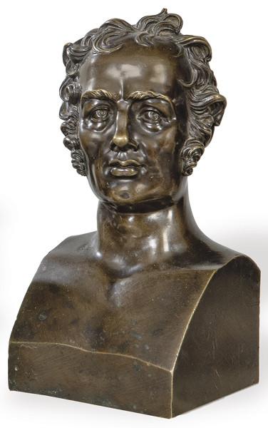  Busto de Hombre en bronce patinado ff. S. XIX