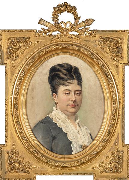 ESCUELA ESPAÑOLA S. XIX - Retrato de dama