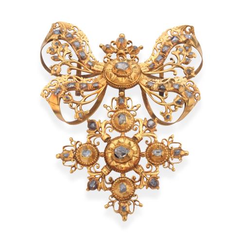  Venera en oro amarillo de 18K y diamantes, S. XVIII.