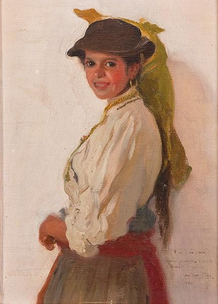 CECILIO PLA Y GALLARDO - Retrato de dama