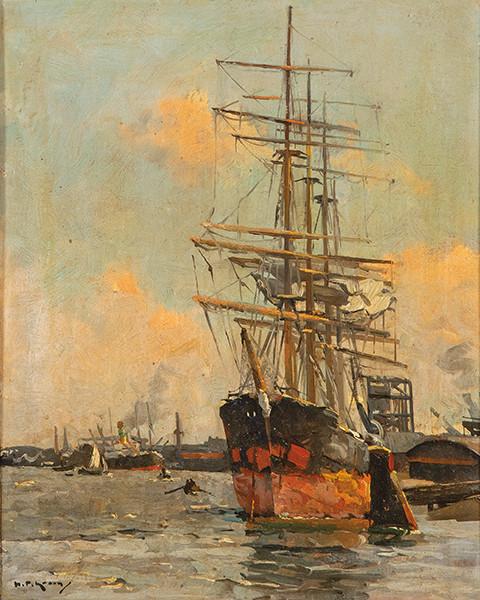 HENDRIK PIETER GROEN - Barcos en el puerto