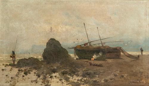  RICARDO VERDUGO LANDI - Barcas en la playa