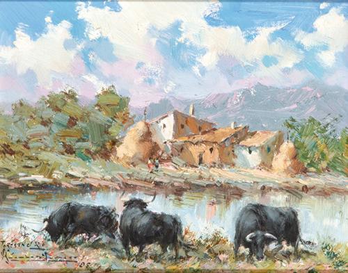  VICENTE SANCHEZ NAVARRO - Toros en el río