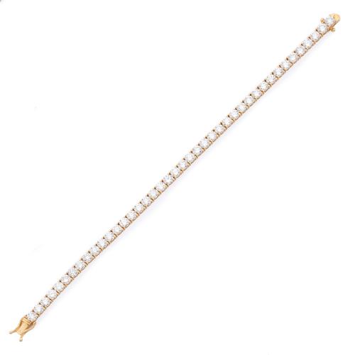  Pulsera rivière con banda de brillantes de aprox. 11,16 ct en total.
