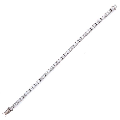 Pulsera rivière con banda de brillantes de aprox. 9,53 ct en total.