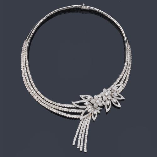  Gargantilla de diamantes de aprox. 22,50 ct en total