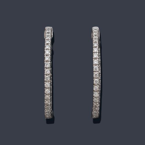 Criollas con banda de brillantes de aprox. 0,82 ct en total.