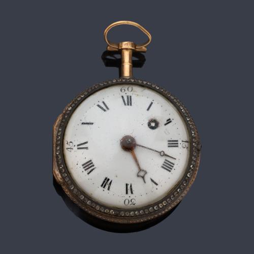  VAUCHEZ París nº 16858, reloj catalina con caja en oro amarillo de 18 K