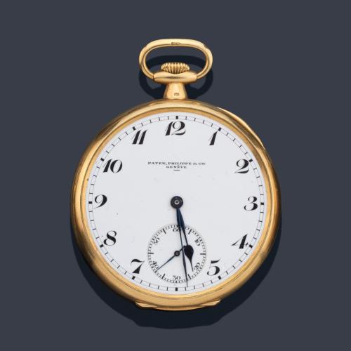 PATEK PHILIPPE, reloj lepin con caja en oro amarillo de 18 K. Con estuche.