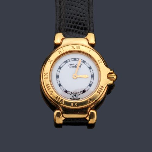  TABBAH Première de señora con caja en plata chapada en oro.