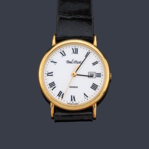  PAUL PICOT de señora con caja en oro amarillo de 18 K.