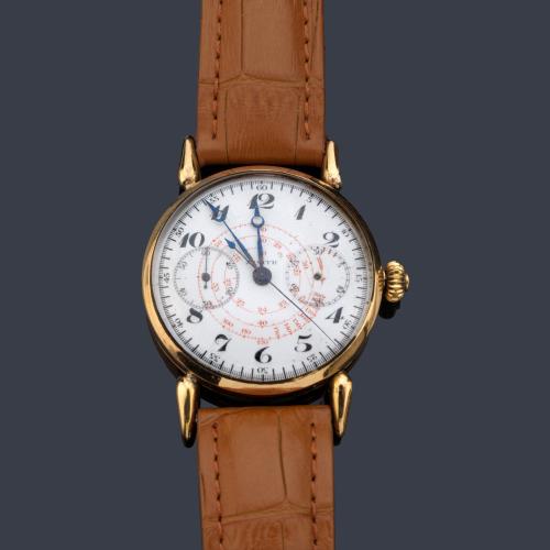 ZENITH Cronógrafo de caballero con caja en oro amarillo de 18 K.