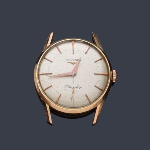 LONGINES Flagship de caballero con caja chapada en oro.