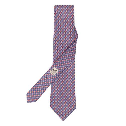 Corbata Hermés motivos de globos en color malva.