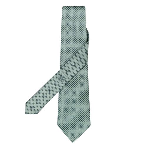 Corbata Hermés, H en color verde