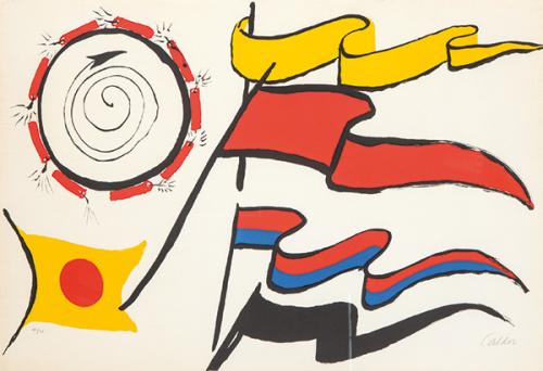 ALEXANDER CALDER - Oriflammes