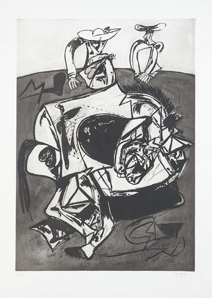 JUAN BARJOLA - Caída de Caballo