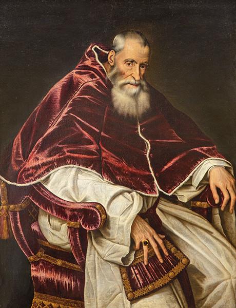 TALLER DE TIZIANO VECELLIO S. XVI-XVII - Retrato del papa Paulo III