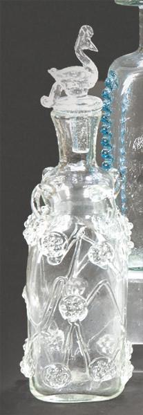 Botella de cristal mallorquín de Gordiola modelo Archiduque transparente.